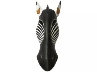 Rzeźba Maska 60cm Drewno ZEBRA - Rękodzieło Orient